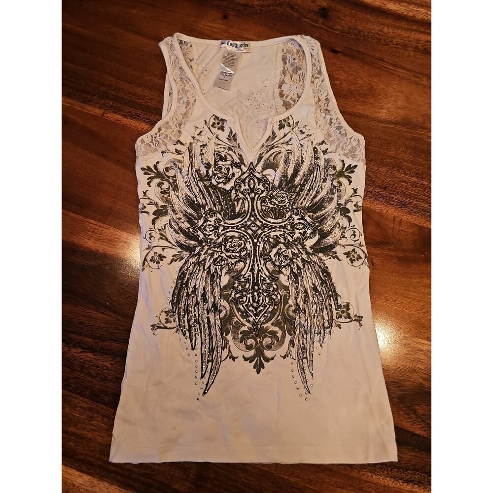 Los Angeles Bus Stop Tank Top Style #1861 Size Small Affliction
